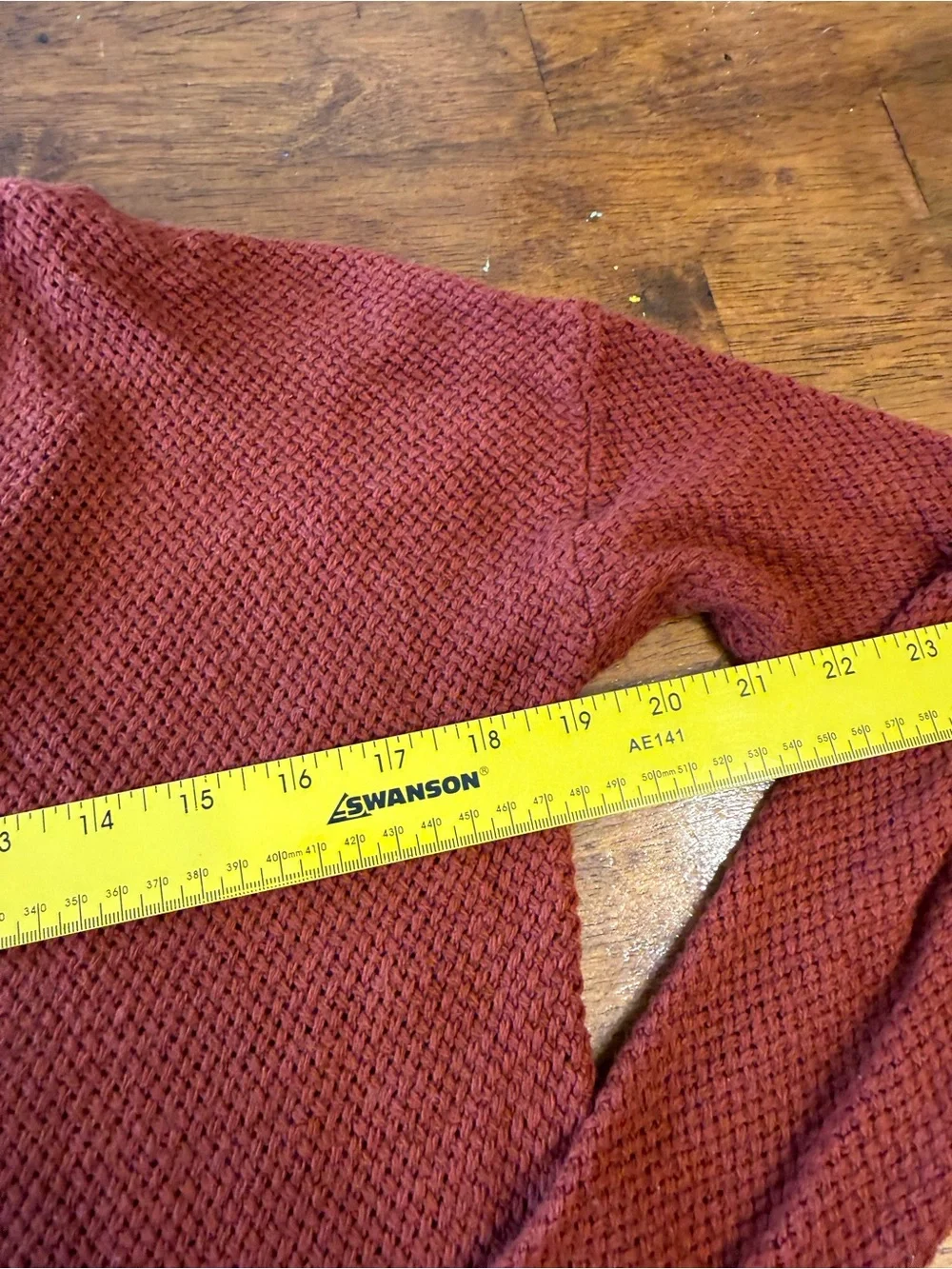 Madewell Chronicle Texture Pullover Sweater Rust Orange Waffle Knit Hi-low XS - Picture 3 of 8